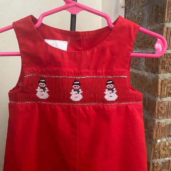 Smocked Infant Boys Christmas Jon Jon size 12 months - Picture 13 of 15